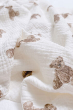 Bộ chăn gối cho bé – Mẫu Teddy không chần bông