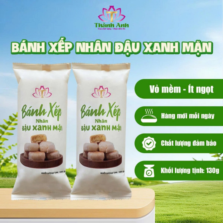 [MUA 3 TẶNG 3] Combo 3 Bánh Xếp Nhân Thanh Mai, Ngũ Cốc, Đậu Xanh Mặn | Vỏ Mềm Ít Ngọt - Bánh Ngon Thành Anh