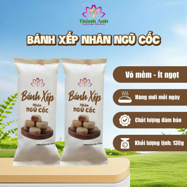 [MUA 3 TẶNG 3] Combo 3 Bánh Xếp Nhân Thanh Mai, Ngũ Cốc, Đậu Xanh Mặn | Vỏ Mềm Ít Ngọt - Bánh Ngon Thành Anh