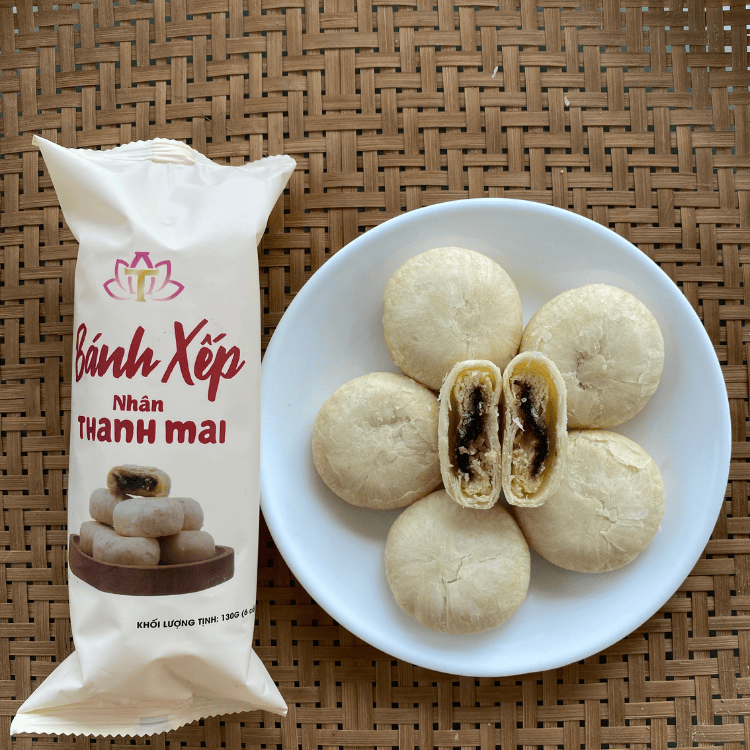 [MUA 1 TẶNG 1] Bánh Xếp Nhân Thanh Mai Vỏ Mềm Bánh Ăn Vặt Ngọt Nhẹ Thơm Ngon 130g - Bánh Ngon Thành Anh