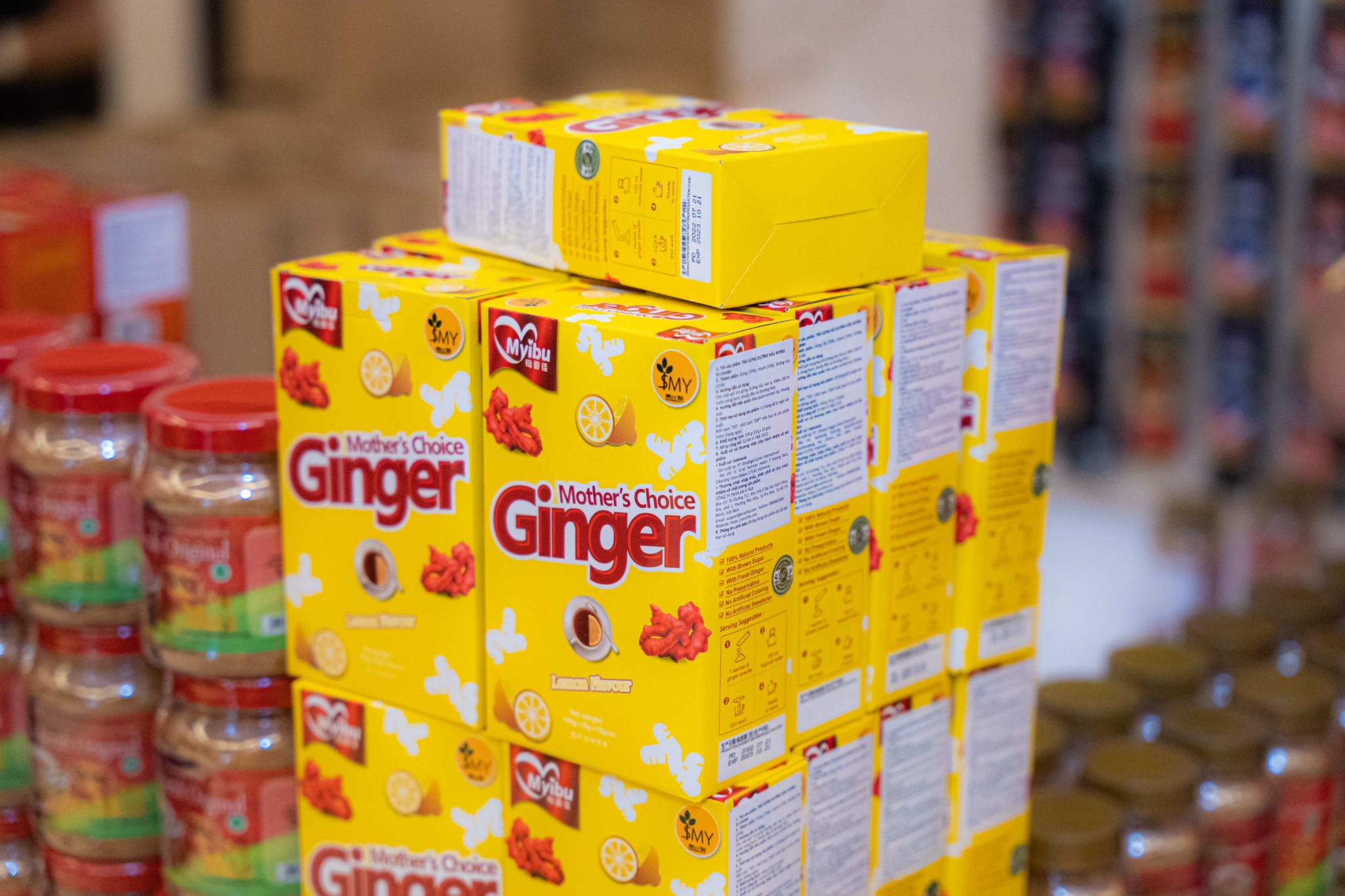 Trà Gừng đỏ đường nâu MYIBU vị chanh