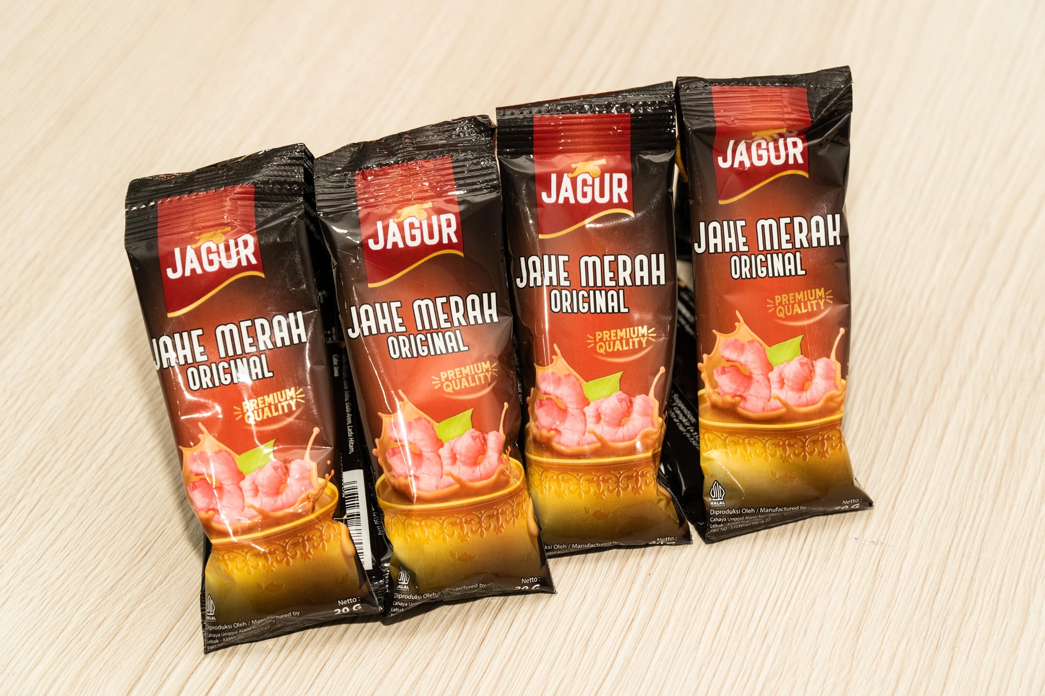 Trà Gừng đỏ JAGUR vị nguyên bản (Túi 12 gói)