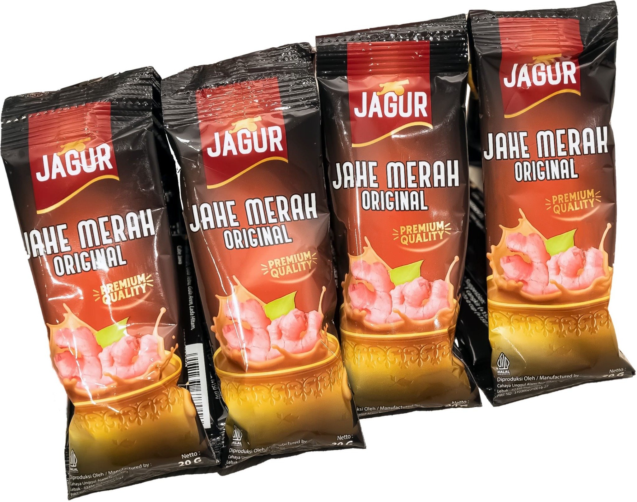 Trà Gừng đỏ JAGUR vị nguyên bản (Túi 12 gói)