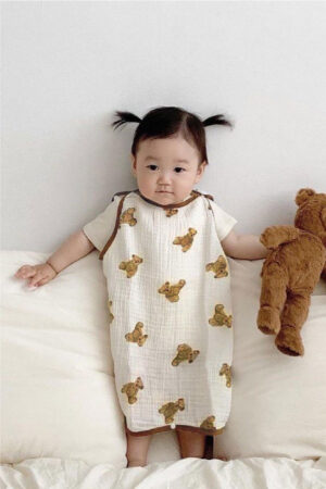 Túi ngủ cho bé Jumy’s – Họa tiết gấu nâu