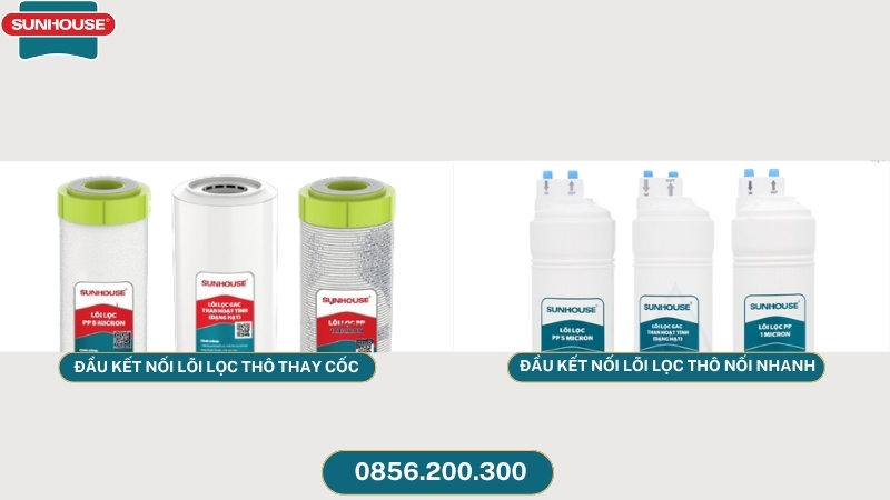 Đầu nối của các loại lõi lọc thô Sunhouse
