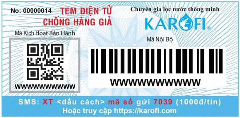 Tem xác thực sản phẩm chính hãng