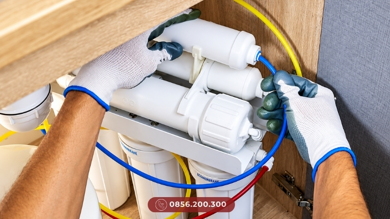 Dây nước bị gập hoặc cút nối bị nghẹt