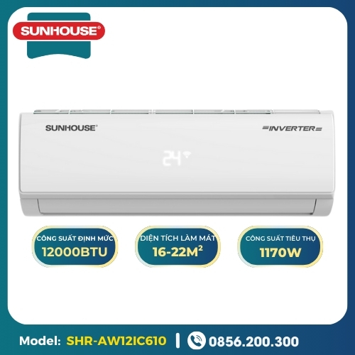 Máy lạnh Sunhouse 12000 BTU 1 chiều Inverter SHR-AW12IC610