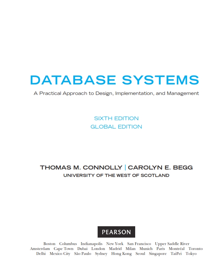 Database Systems A Practical Approach to Design, Implementation, and ...