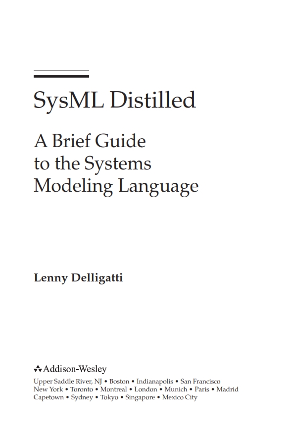 SysML Distilled A Brief Guide to the Systems Modeling Language