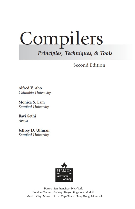 Compilers Book Compilers Principles, Techniques, and Tools 2nd Edition