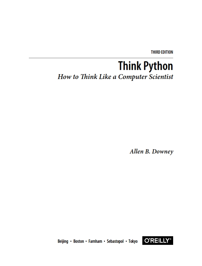 Think Python 3rd Edition