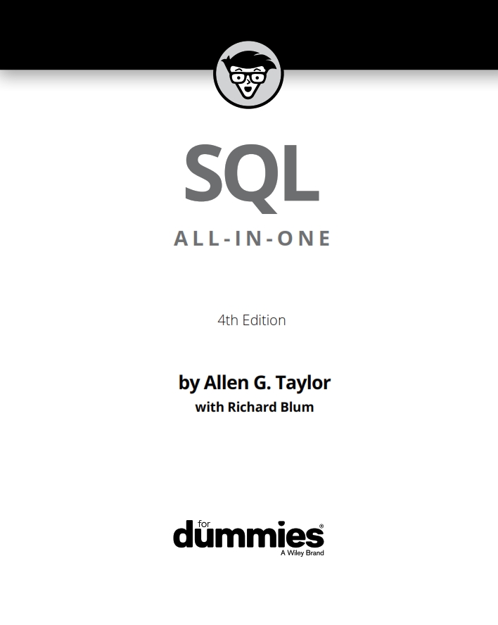 SQL All-in-One For Dummies 4th Edition