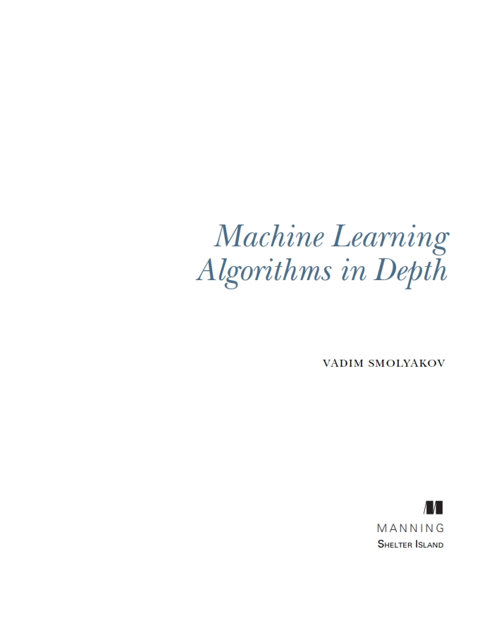 Machine Learning Algorithms In Depth Machine Learning Algorithms in Depth