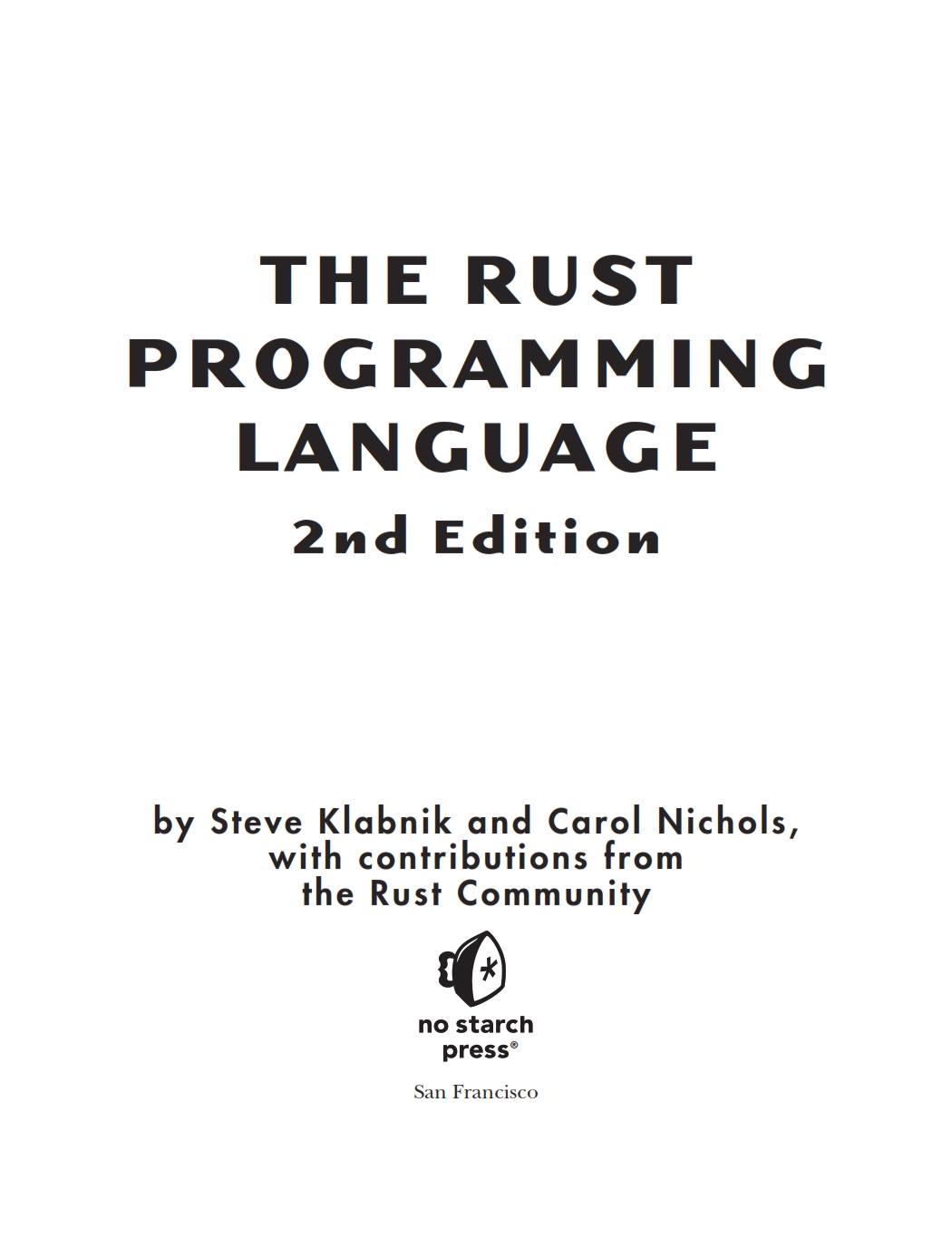 The Rust Programming Language 2nd Edition