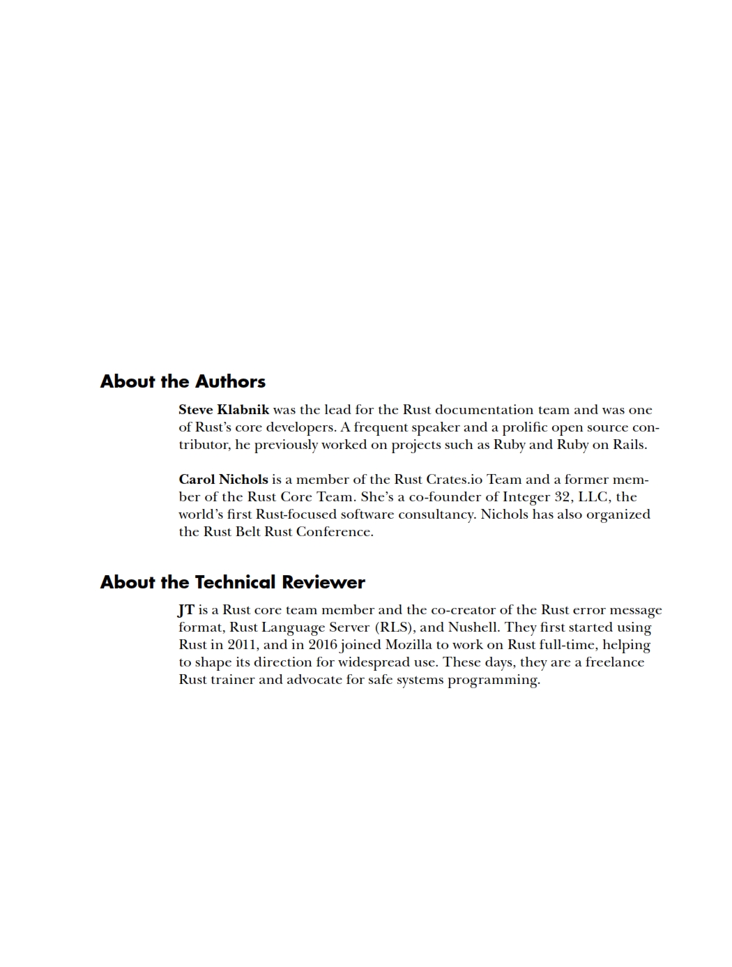 The Rust Programming Language 2nd Edition