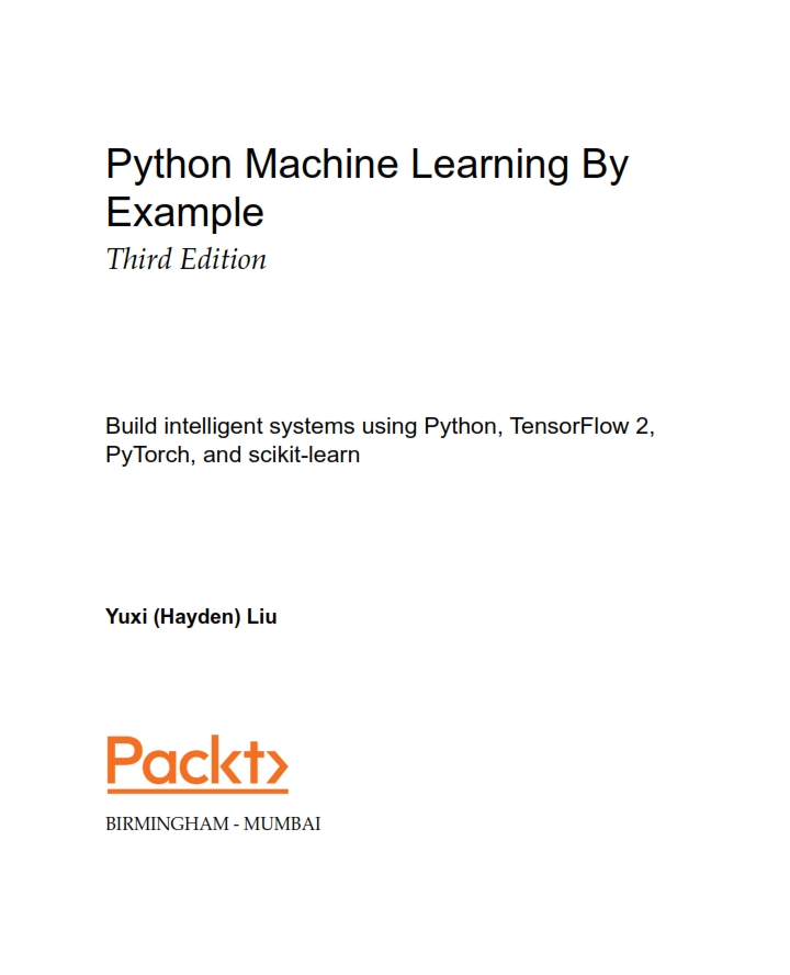 Python Machine Learning By Example 3rd Edition