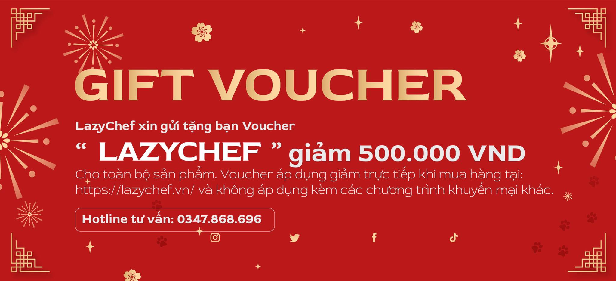 Hướng dẫn sử dụng voucher quà tặng LazyChef
