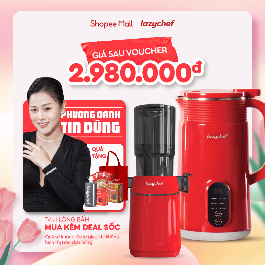 COMBO MÁY XAY NẤU - MÁY ÉP CHẬM GIÚP MẸ BỈM PHƯƠNG OANH GIẢM 17KG, F5 SẮC VÓC  “NHANH NHƯ CHỚP” SAU SINH