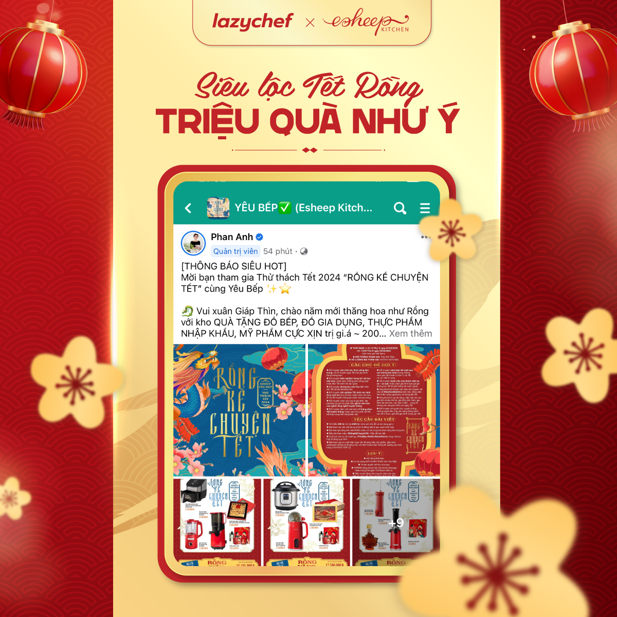 LAZYCHEF ĐỒNG HÀNH CÙNG GROUP “YÊU BẾP” NGHE “RỒNG KỂ CHUYỆN TẾT”