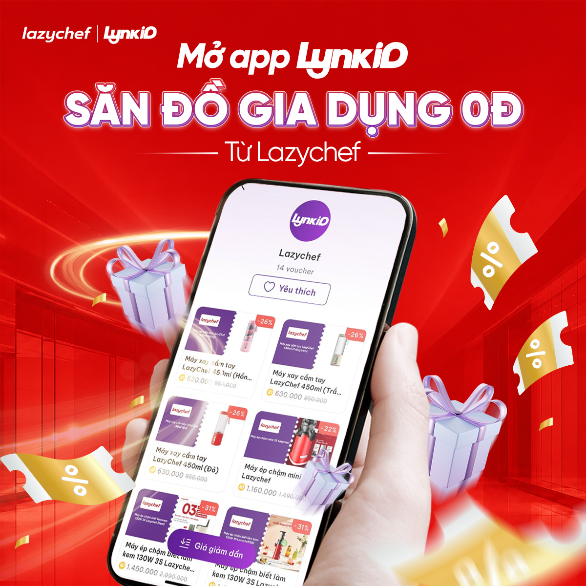 LazyChef x LynkID: Đổi Điểm Tích Lũy Rinh Ngay Gia Dụng 0 Đồng