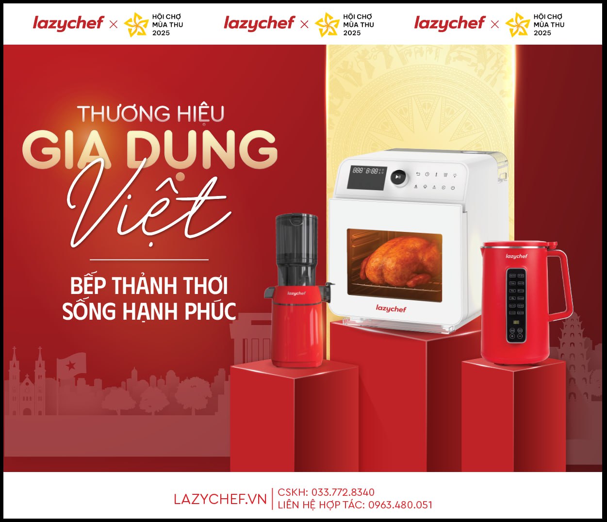 LAZYCHEF – BẾP THÀNH THƠI, SỐNG HẠNH PHÚC – SẴN SÀNG BÙNG NỔ TẠI SỰ KIỆN TIÊU DÙNG MÙA THU 2025