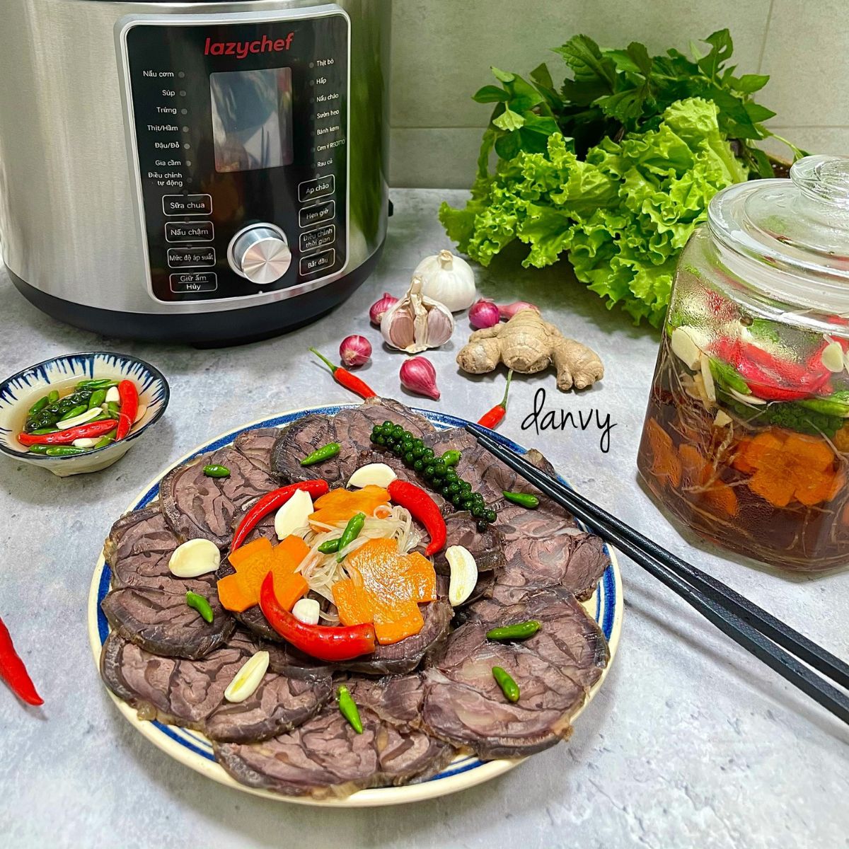 BẮP BÒ NGÂM MẮM ngon khó cưỡng làm siêu tốc với nồi chiên hầm đa năng Lazychef