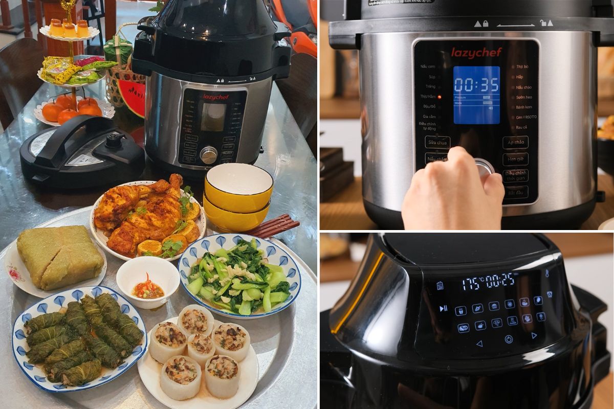 HƯỚNG DẪN SỬ DỤNG  NỒI CHIÊN HẦM ĐA NĂNG 16IN1 LAZYCHEF