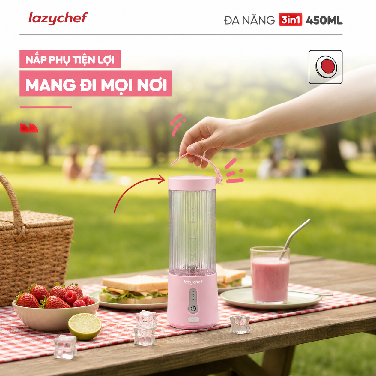 Máy xay sinh tố cầm tay LazyChef