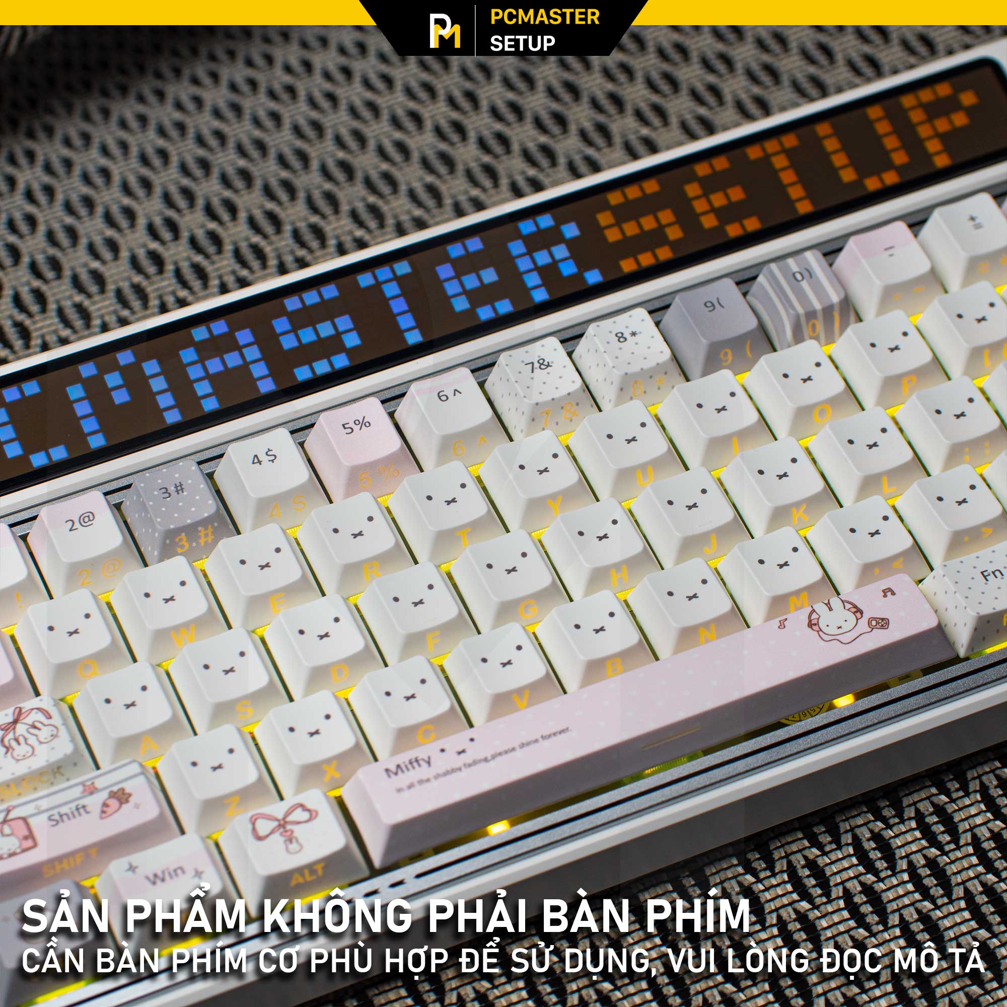 Keycap xuyên led Thỏ Miffy ( PBT /Cherry Profile/ 2Shot/ Dyesub 5D )