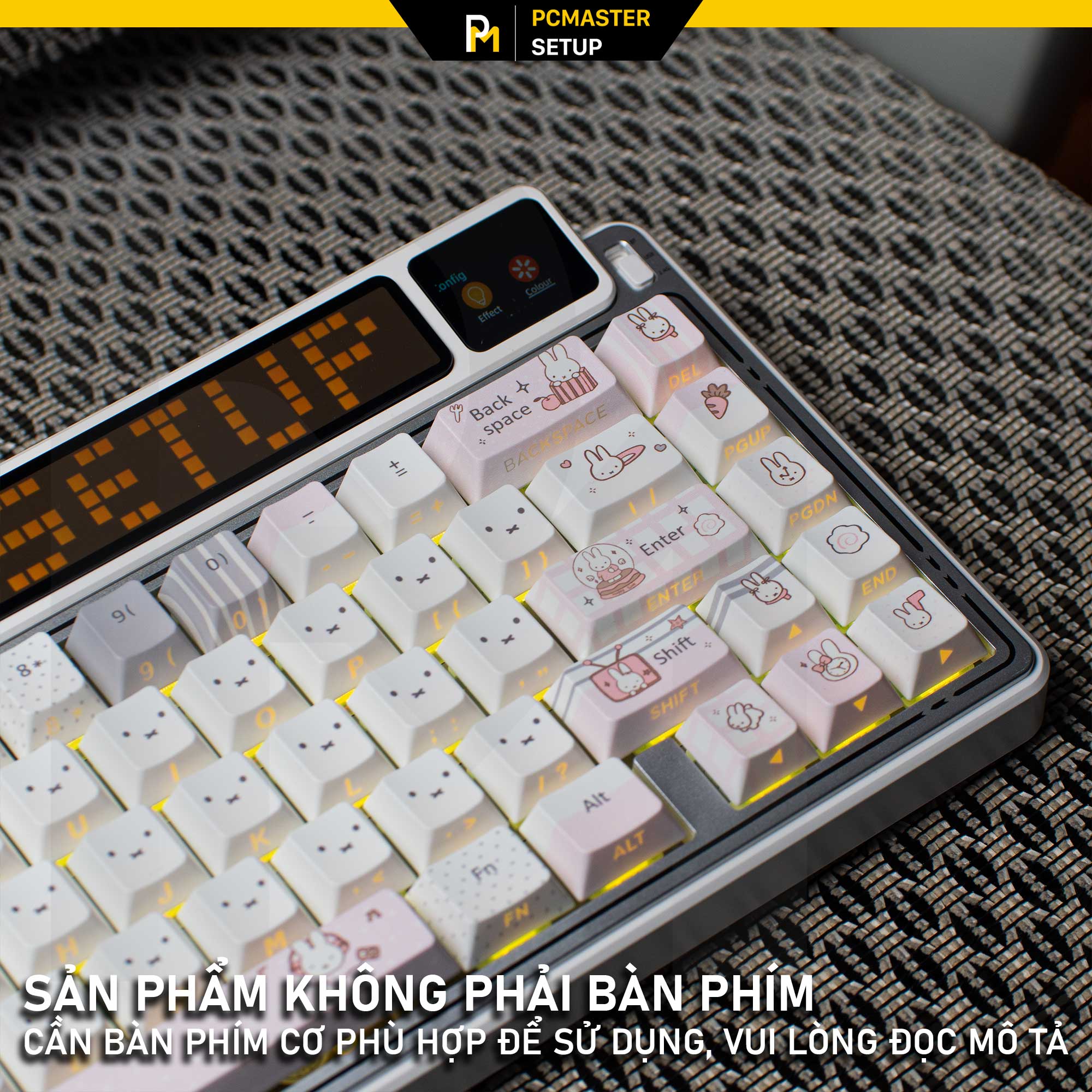 Keycap xuyên led Thỏ Miffy ( PBT /Cherry Profile/ 2Shot/ Dyesub 5D )