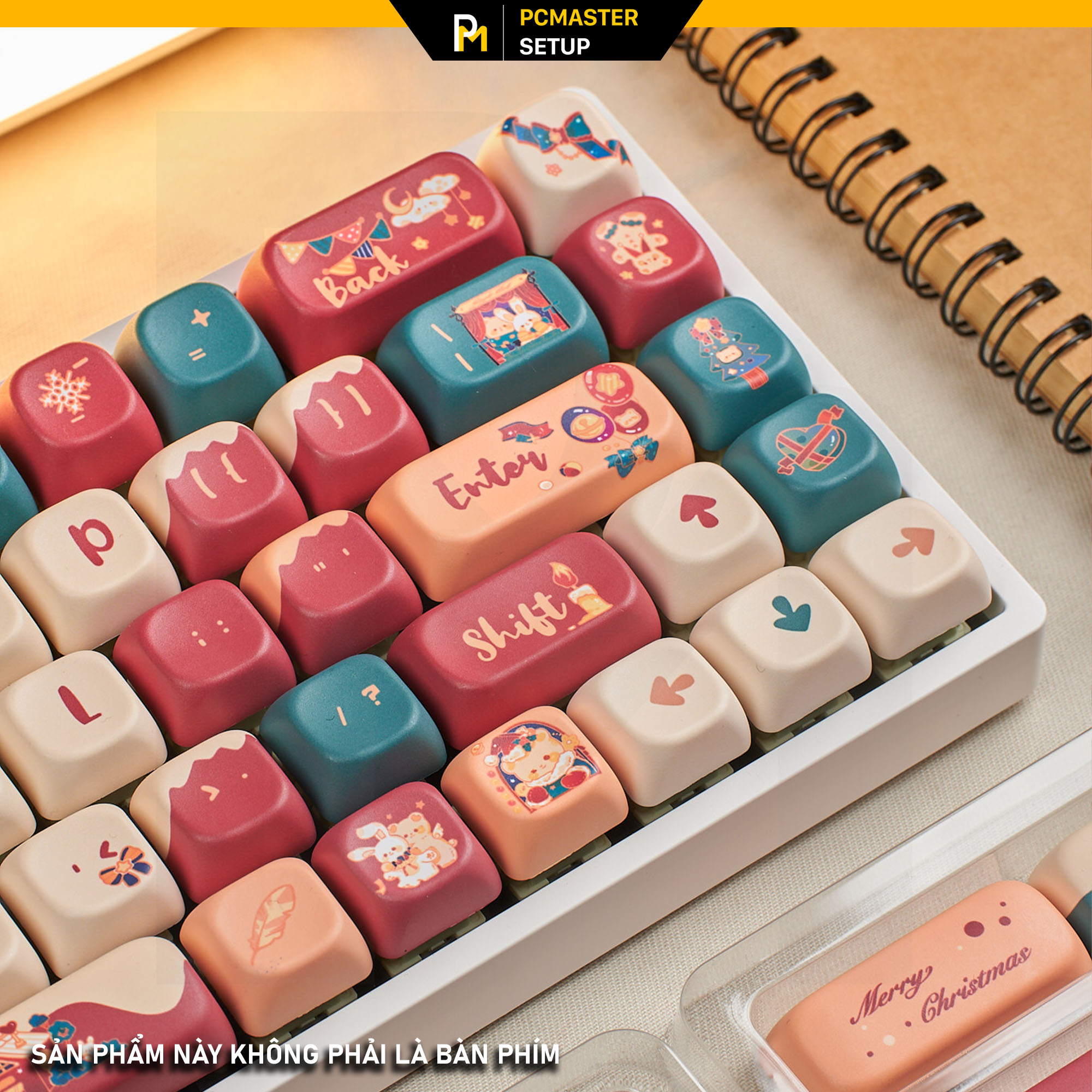 Keycap pbt chủ đề Giáng Sinh profile FOA cạnh dày 1.6mm