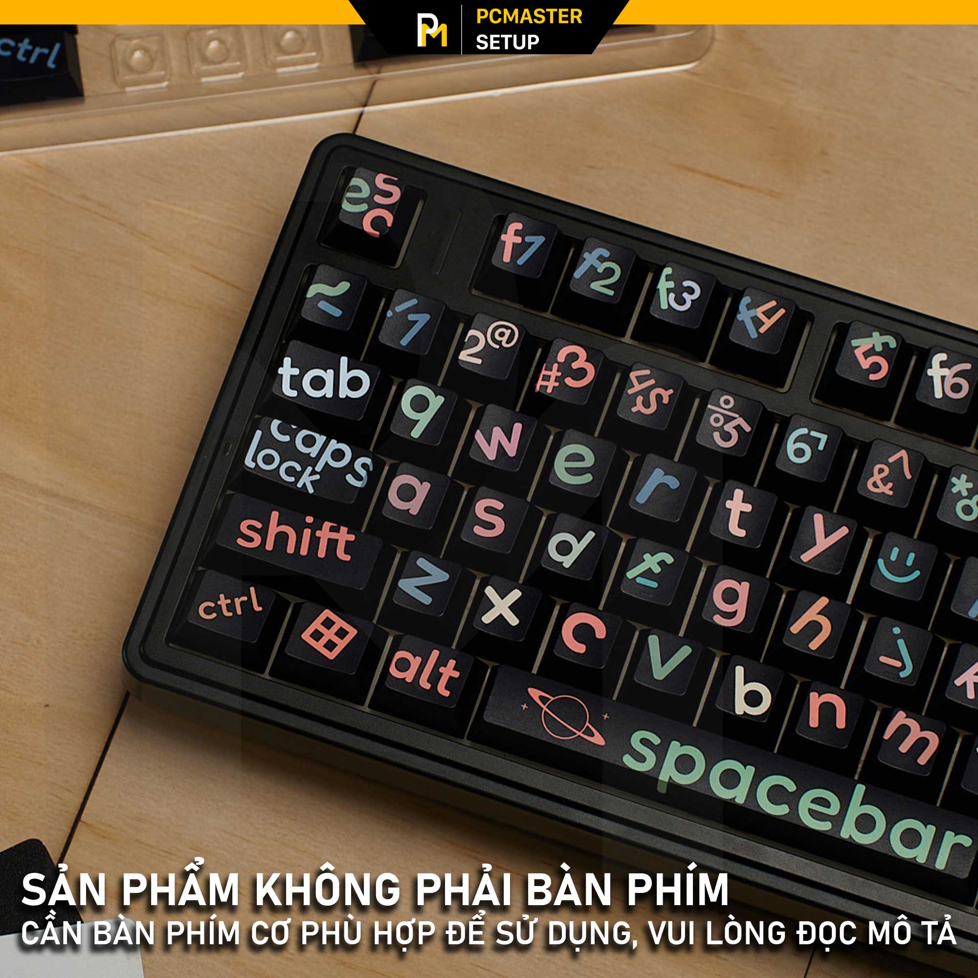 Keycaps Big Black Characters ( profile Cherry/PBT/dyesub 5D )