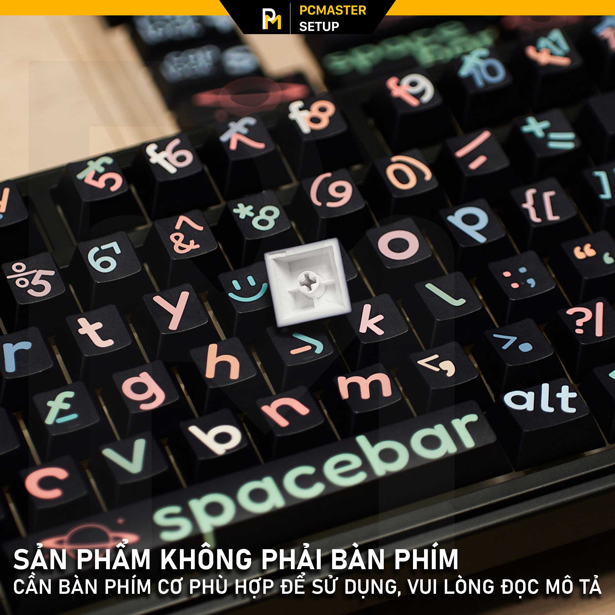 Keycaps Big Black Characters ( profile Cherry/PBT/dyesub 5D )