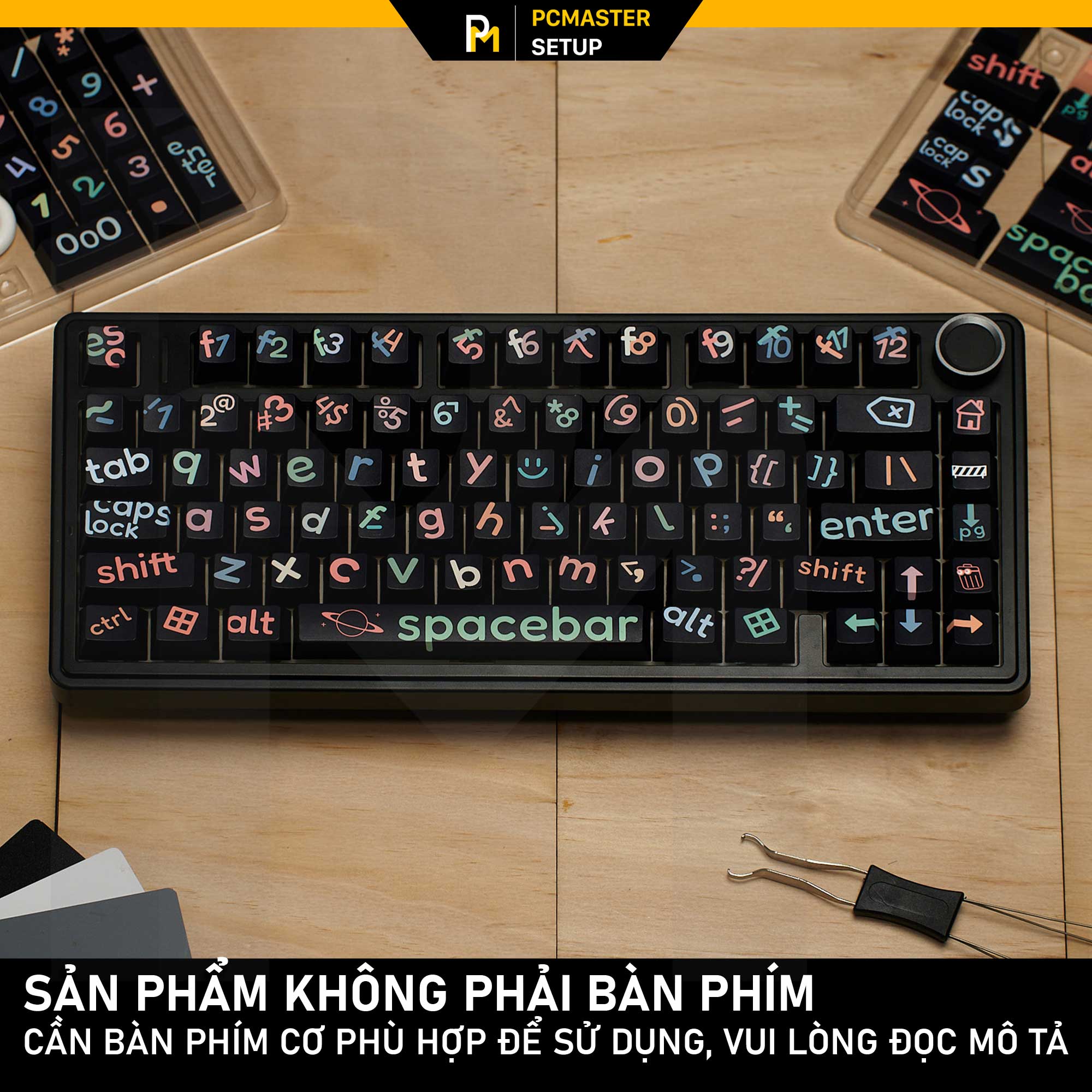 Keycaps Big Black Characters ( profile Cherry/PBT/dyesub 5D )