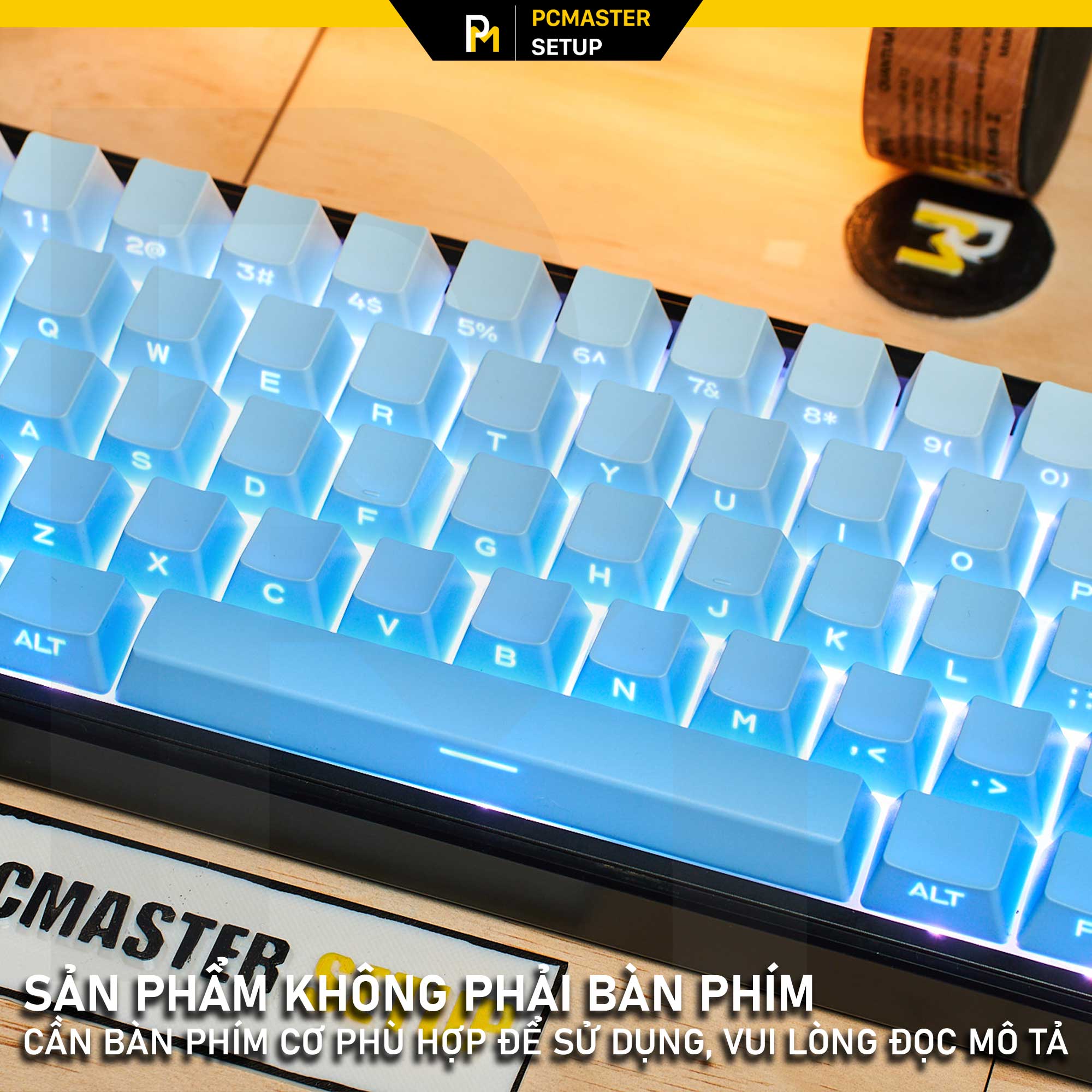 Keycap xuyên led SidePrint Blue Sky ( Profile OEM/ PBT/DoubleShot )
