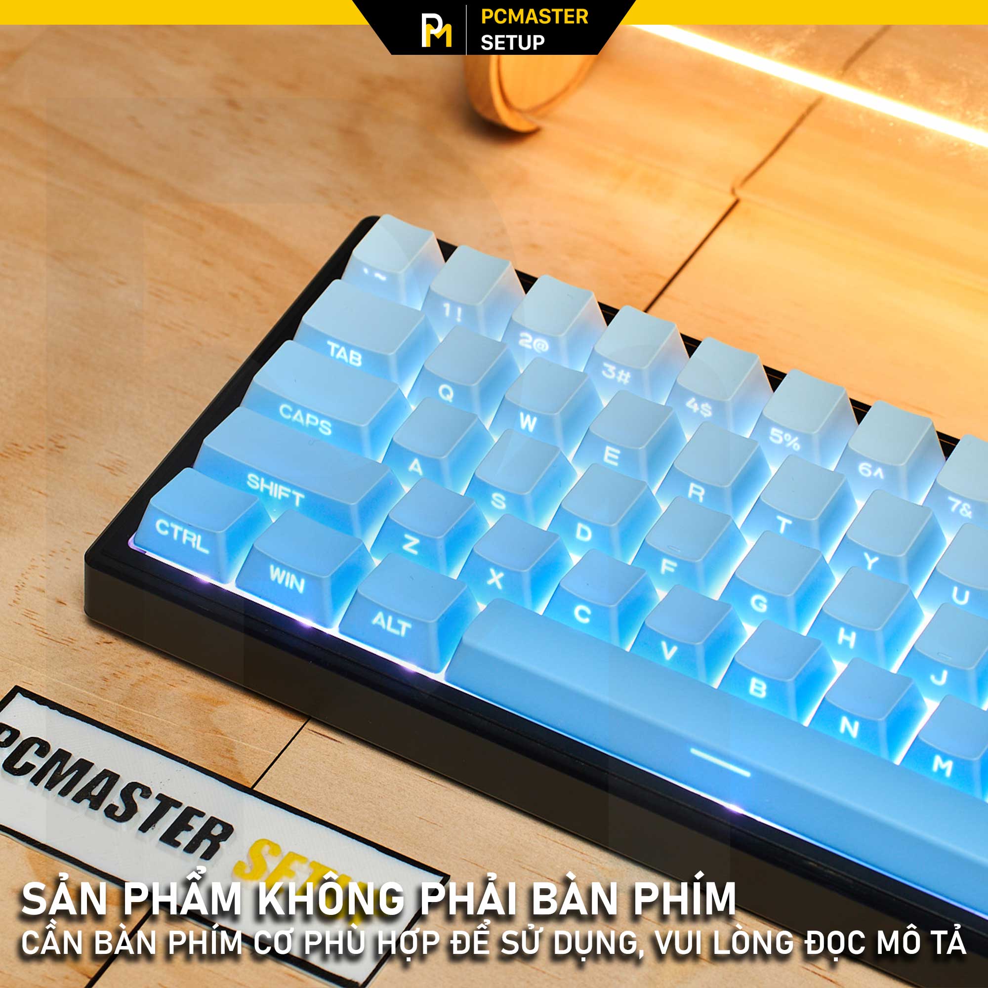 Keycap xuyên led SidePrint Blue Sky ( Profile OEM/ PBT/DoubleShot )