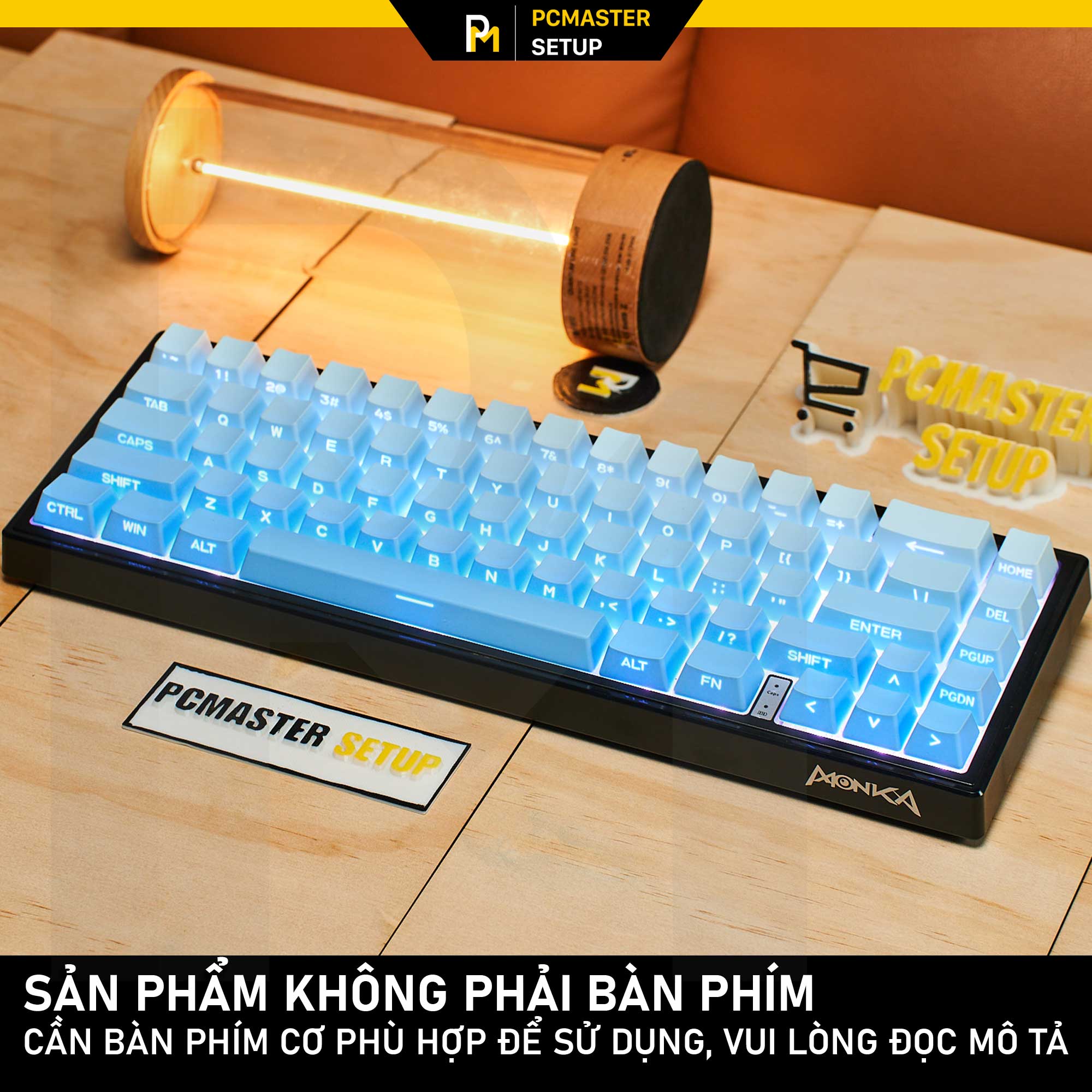 Keycap xuyên led SidePrint Blue Sky ( Profile OEM/ PBT/DoubleShot )