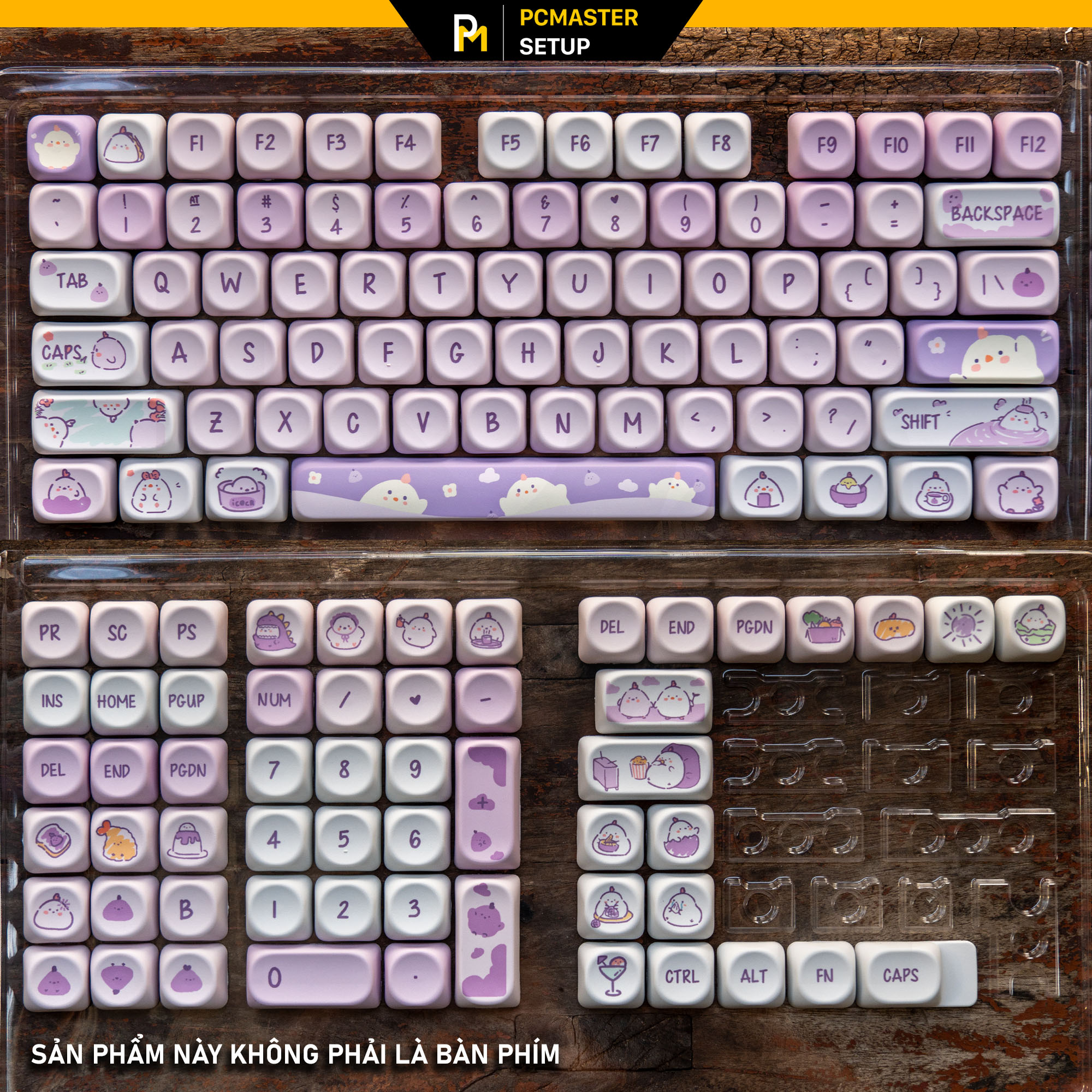 Keycaps pbt Chicken ( profile MOA/PBT/dyesub 5D )