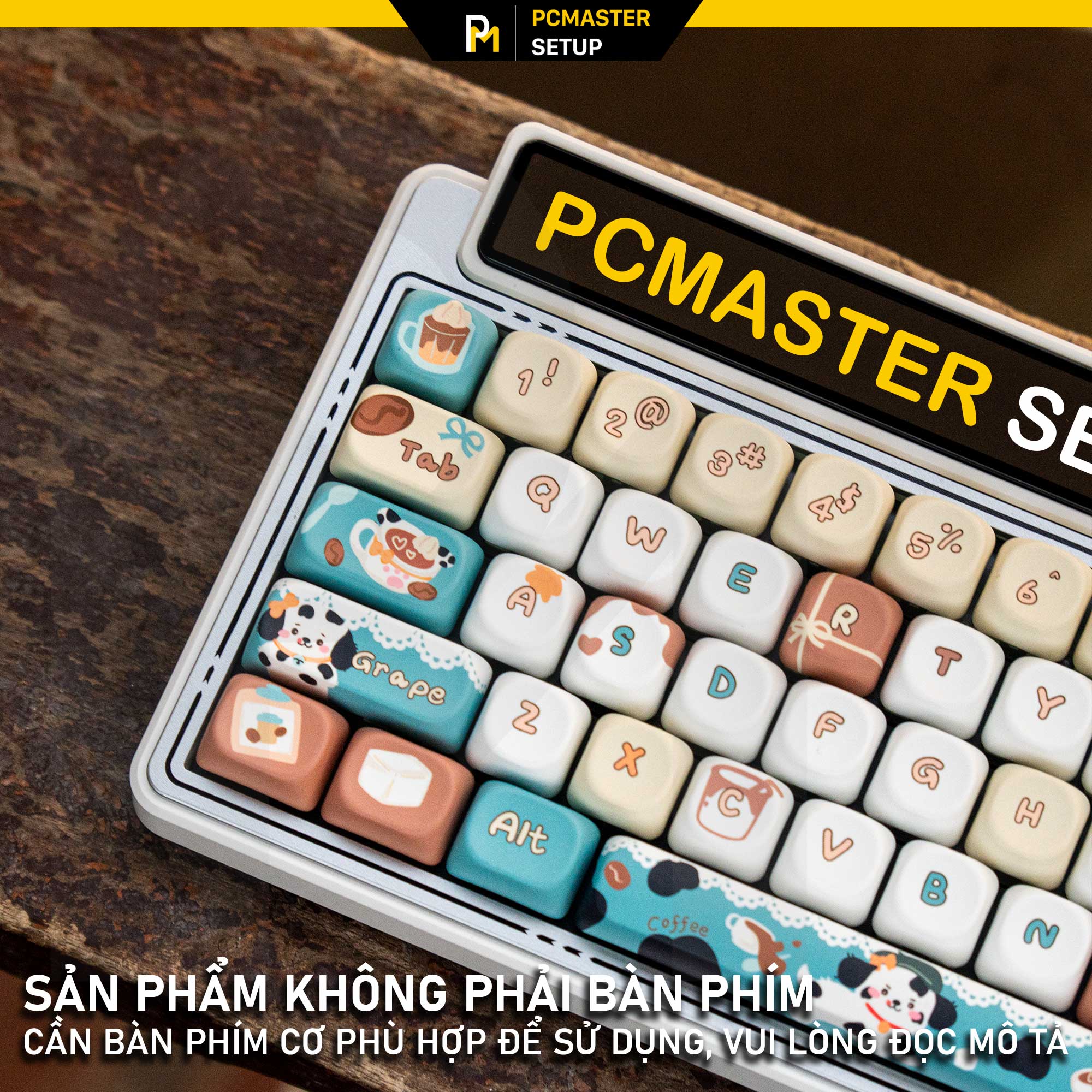 Keycaps pbt Coffee Dog ( profile MOA/PBT/dyesub 5D )
