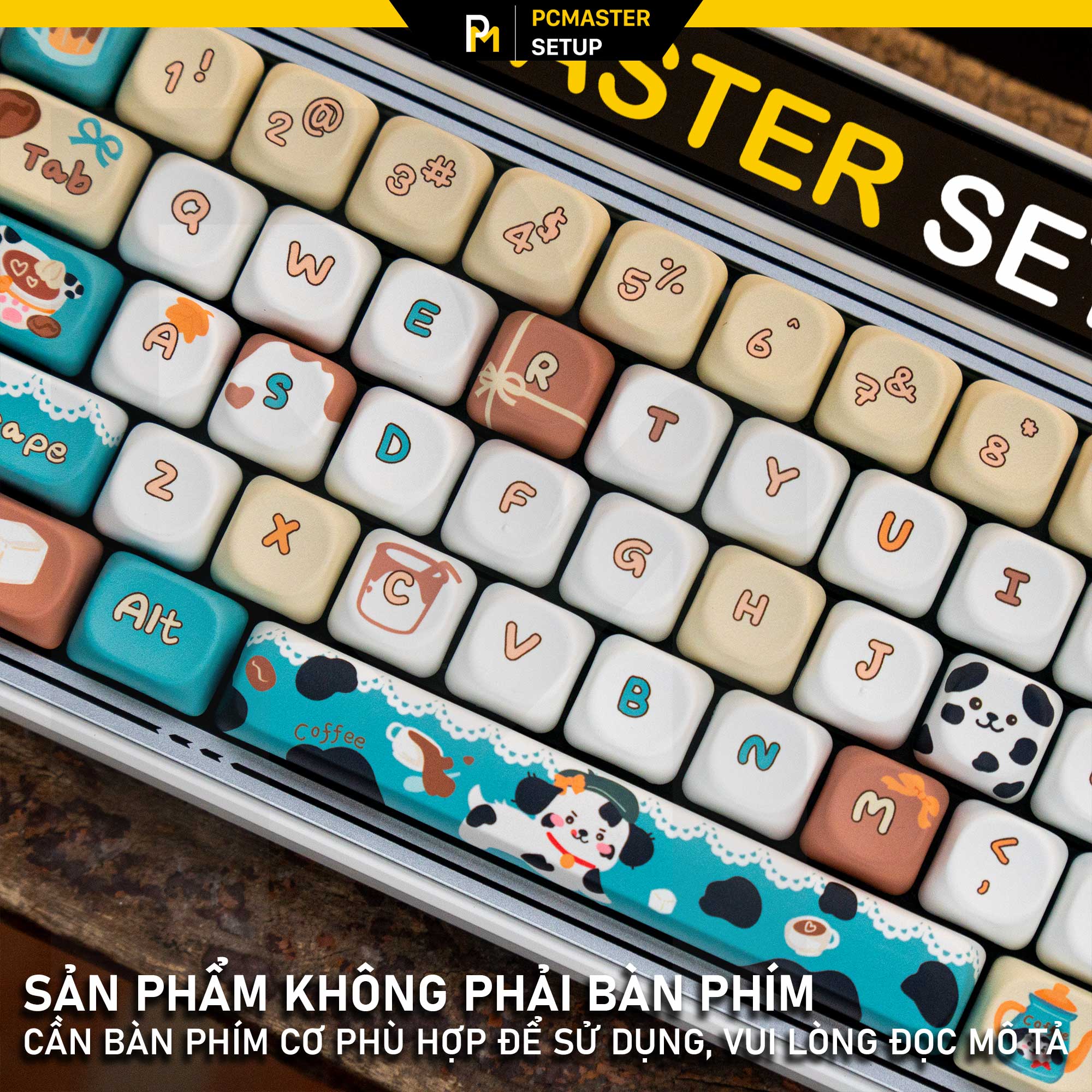 Keycaps pbt Coffee Dog ( profile MOA/PBT/dyesub 5D )