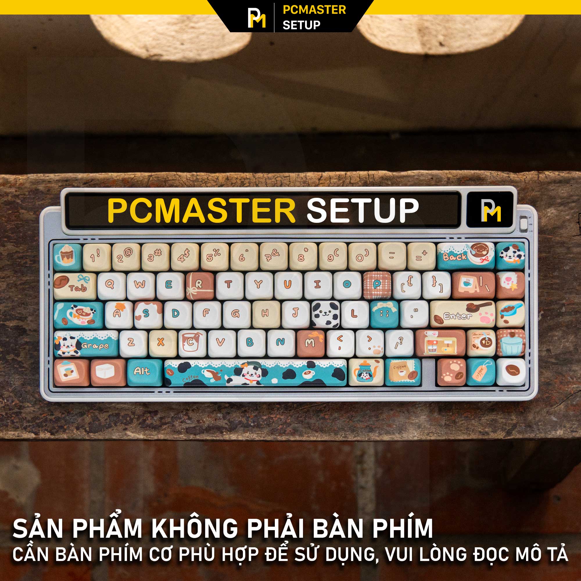 Keycaps pbt Coffee Dog ( profile MOA/PBT/dyesub 5D )