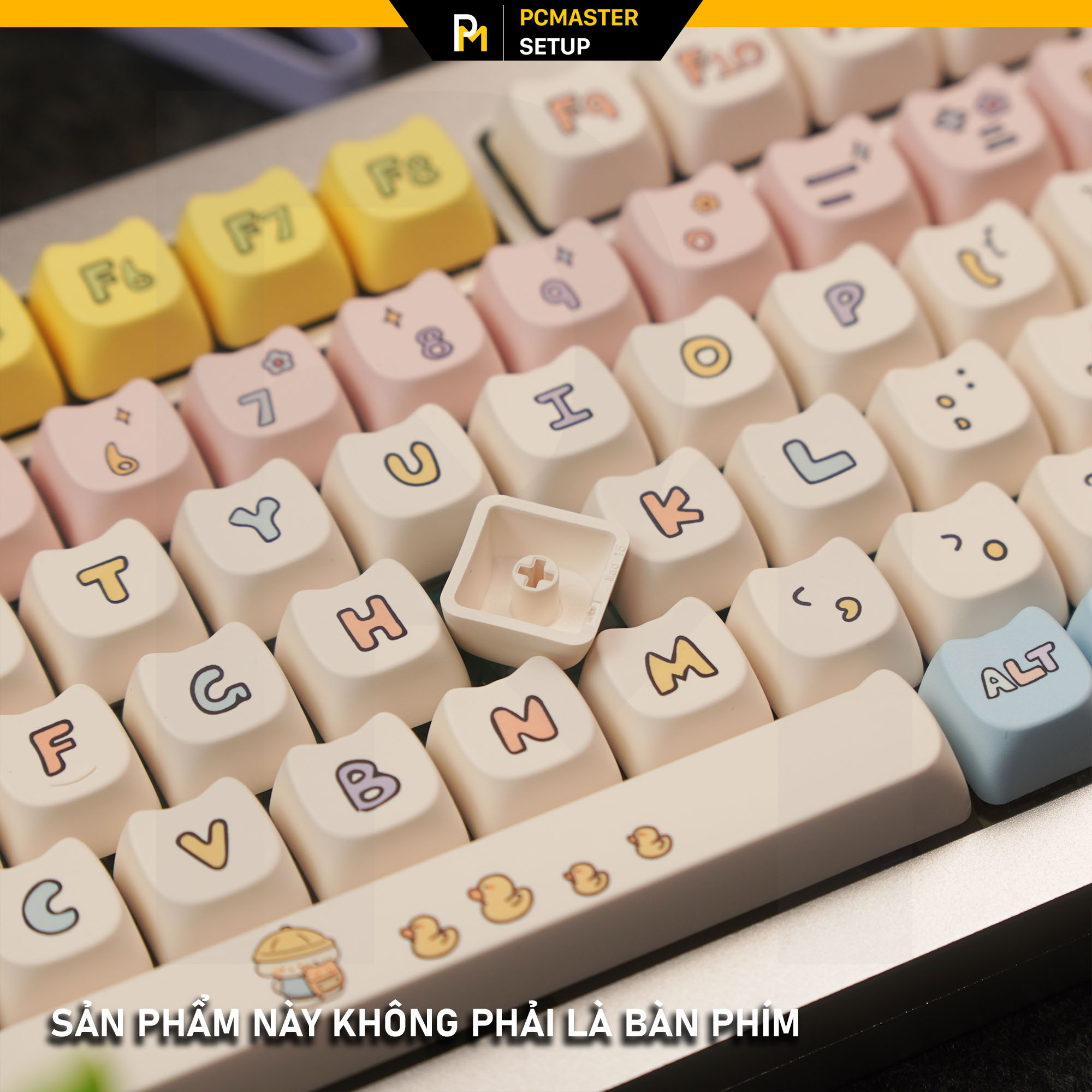 Keycap pbt Puppy profile MAO hoạ tiết dyesub bền bỉ