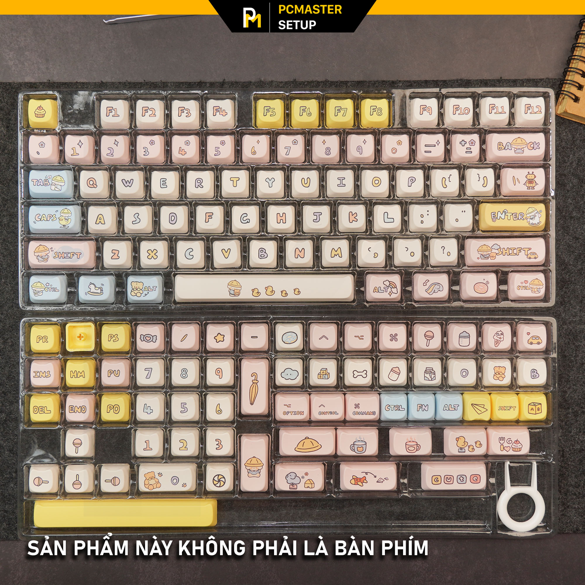Keycap pbt Puppy profile MAO hoạ tiết dyesub bền bỉ