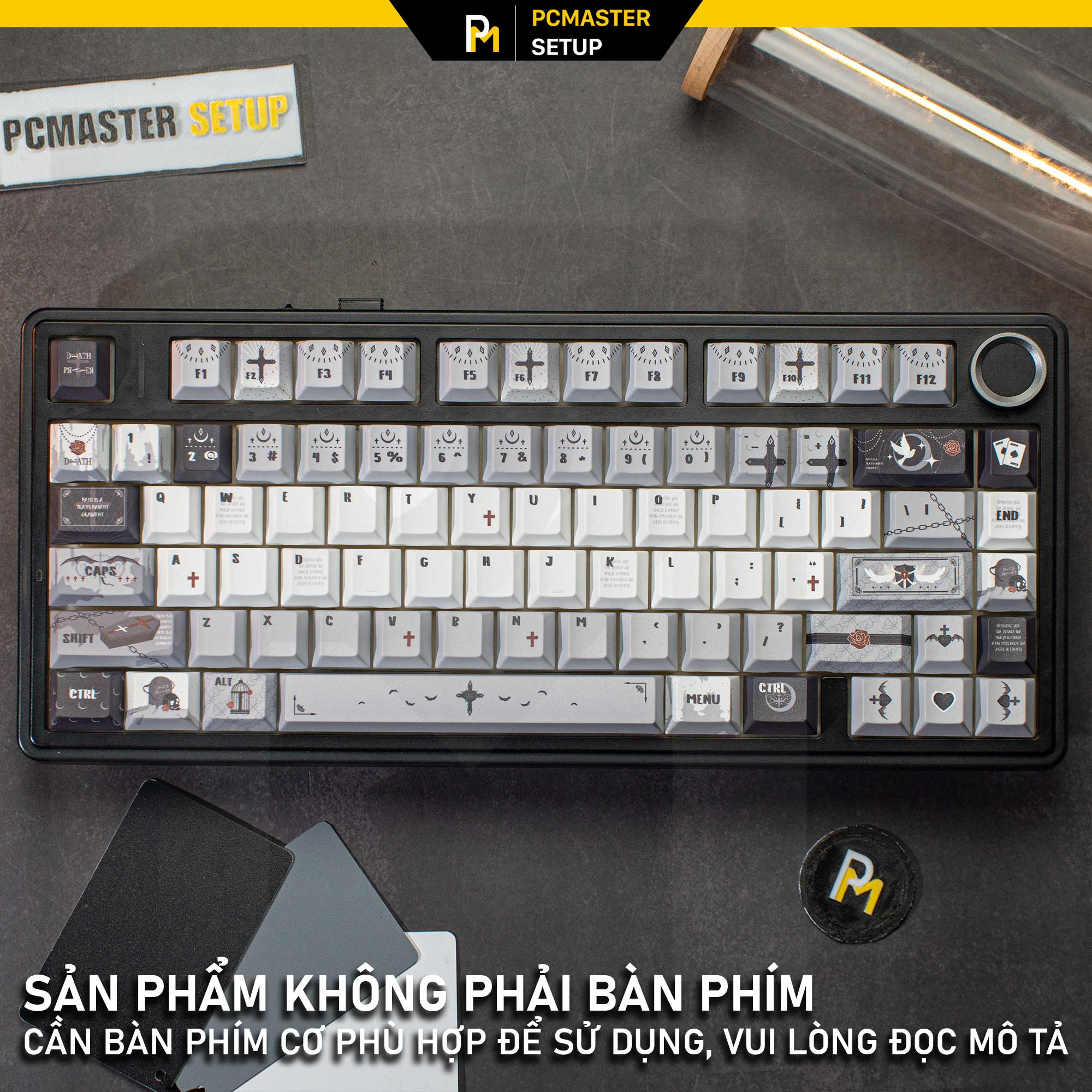 Keycap pbt Gothic ( Dyesub 5D/ Cherry Profile /  PBT )