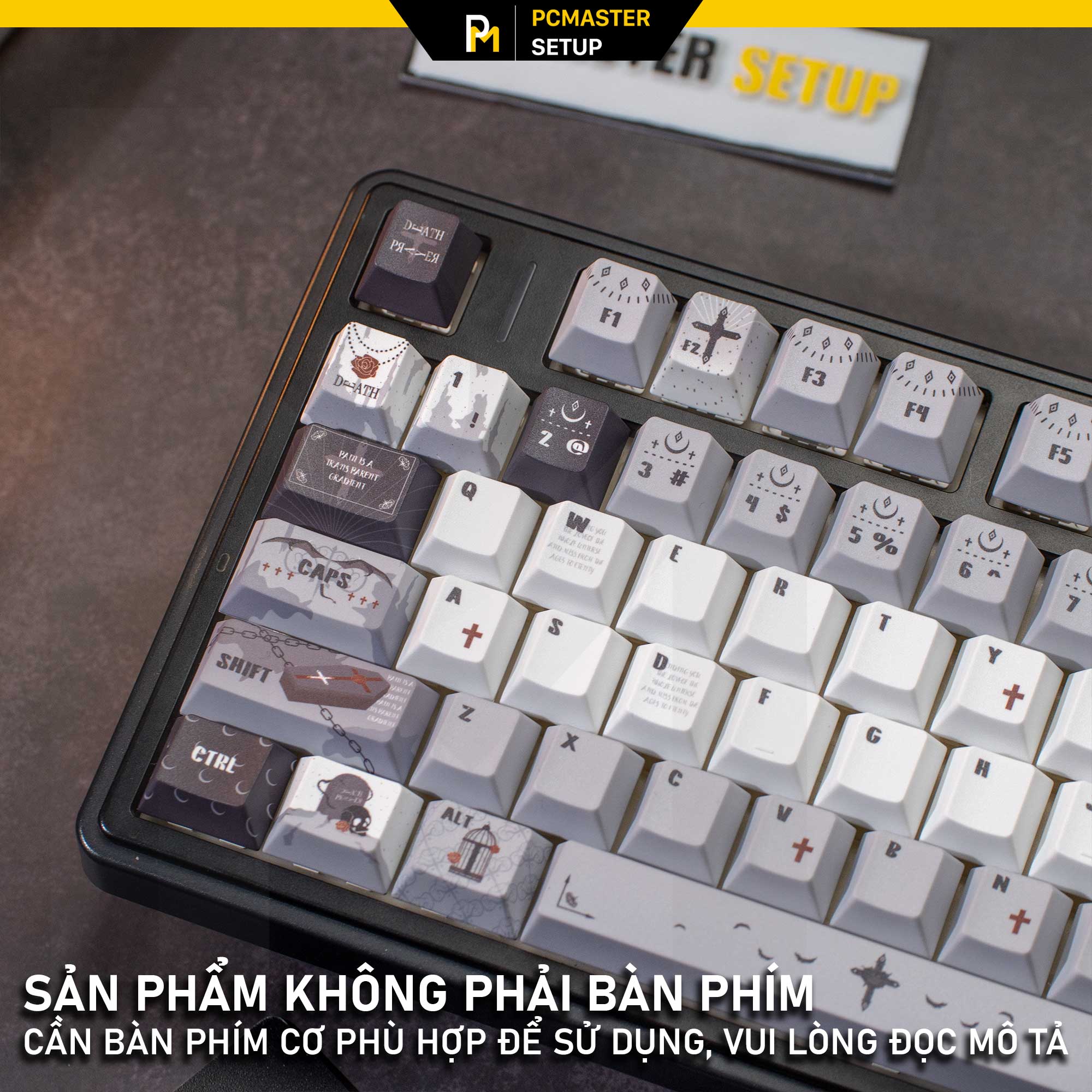 Keycap pbt Gothic ( Dyesub 5D/ Cherry Profile /  PBT )