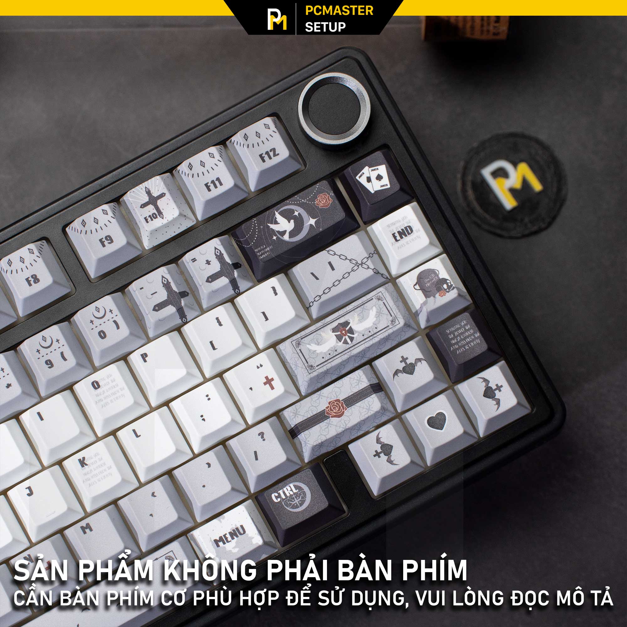 Keycap pbt Gothic ( Dyesub 5D/ Cherry Profile /  PBT )
