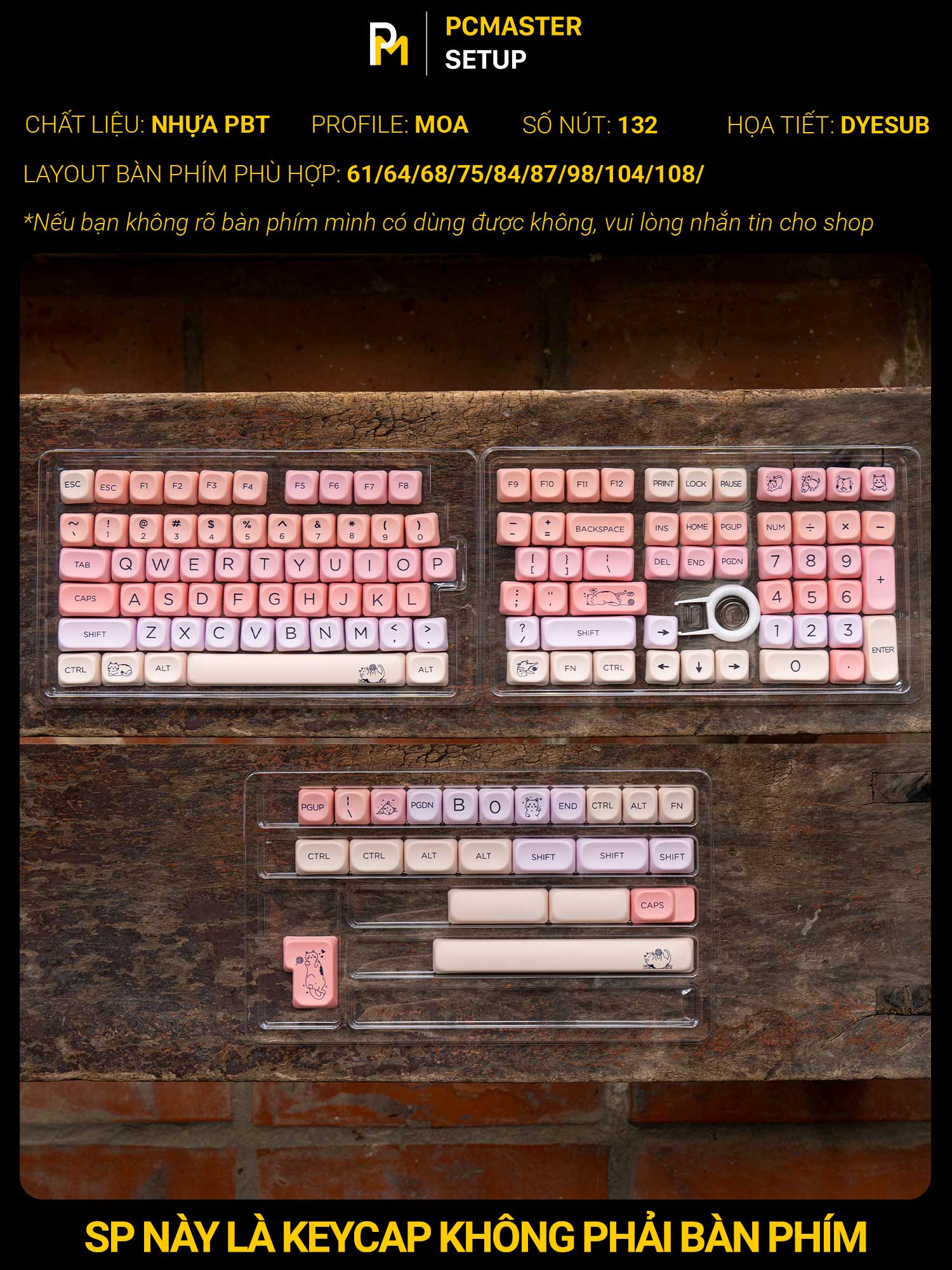 Keycaps pbt Hachimi  ( profile MOA/PBT/dyesub 5D )