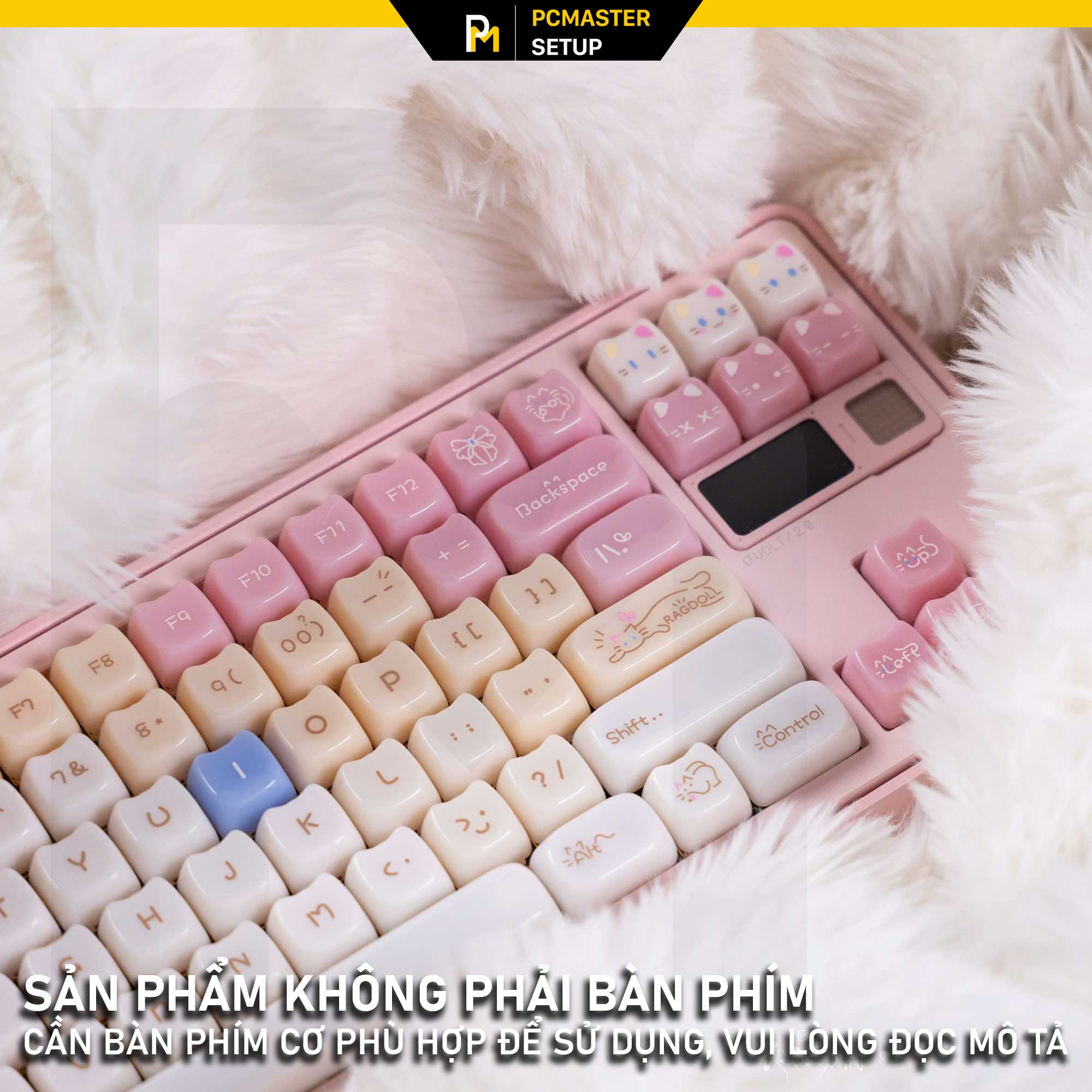 Keycap MAO dễ thương Jelly Cat - Ragdoll (Profile MAO/PC/ UV3D )