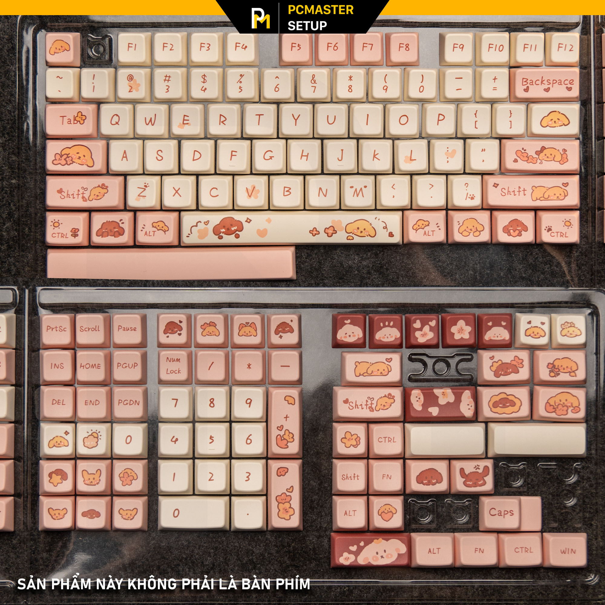 Keycap pbt Blue Rabbit ( PBT / MDA Profile / Dyesub / Hỗ trợ Layout Alice )